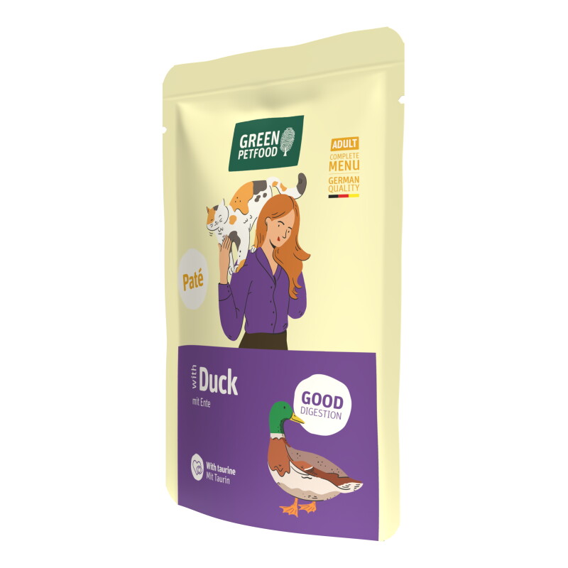 Green Petfood Cat Paté mit Ente 8 x 85 g