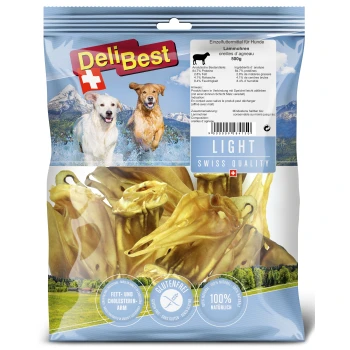DeliBest Hundeleckerlipackung mit Lammohren, 500g. Wichtige Details: glutenfrei, fettarm und cholesterinfrei, 100% natürlich.