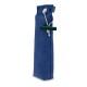 Blauer Canvas-Hundetrainingsdummy mit Seil und grünem Knebelverschluss, beschriftet mit "R R" und "Quarters"-Etikett.