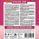 Rückseite der DeliBest Kitten Vital Sticks-Packung mit Produktname, mehrsprachigen Fütterungshinweisen, Analyse, Barcode und 50 g