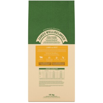 James Wellbeloved Senior Lamb Rice 15kg MAXI ZOO