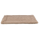 Ein weiches, beiges Haustierbett mit einer strukturierten, gewellten Oberfläche und rechteckiger Form, ideal für den Komfort von Haustieren.