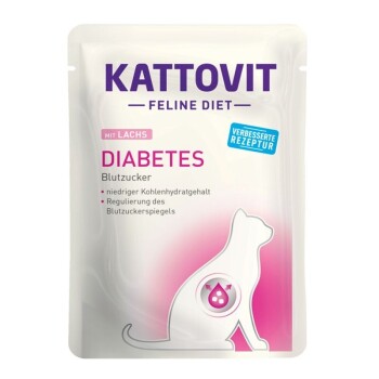KATTOVIT Feline Diet Diabetes 24x85g Lachs