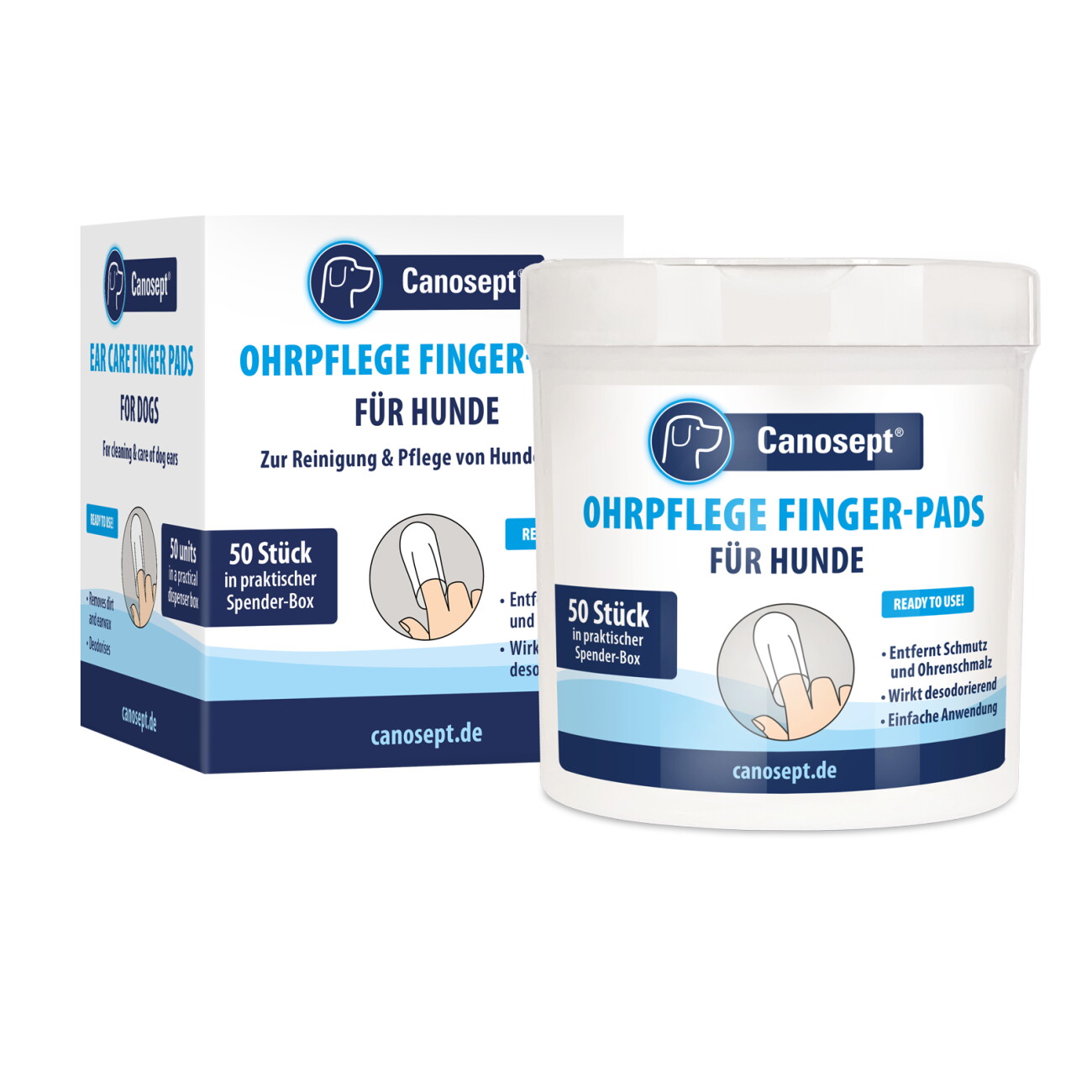 Canosept Ohrpflege Finger-Pads für Hunde 50 Stück - Image 1