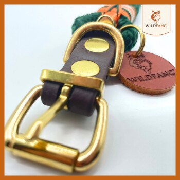 Hundehalsband "Wandergeflüster" aus Tau und Nylon Takelung (M - 35 - 41 cm Halsumfang / 30mm Stärke)