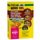 JBL Pro Novo Bel Fischfutterverpackung mit präbiotischen Flocken für Babyfische, mit den Größen A (2-5 mm), B (5-10 mm) und C (10-20 mm).