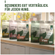 Drei 1-kg-Beutel Hypoconcept Adult Hundefutter (Huhn, Lachs, Lamm) auf einer Küchenarbeitsplatte, deutsche Überschrift 'FÜR SENSIBLE HUNDE' sichtbar.