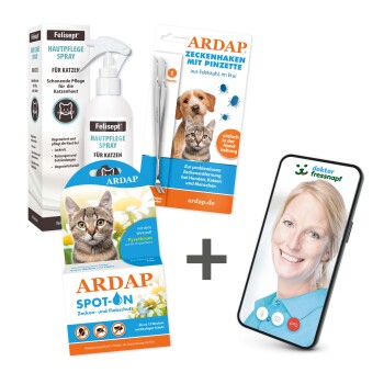 ARDAP Dr. Fressnapf Floh- und Zeckenschutz-Paket für Katzen S