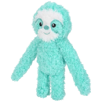 Flauschiges, mintgrünes Plüschspielzeug mit langen Gliedern, ideal für Haustiere zum Kuscheln und Spielen.