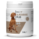 Zwei weiße Behälter von REAVET Ulmenrinde Plus für Hunde, gekennzeichnet für Magen- und Darmgesundheit, hergestellt in Deutschland, jeweils 120g.