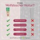 Bild von Wolfsbacher Natur Katzenhaarpaste: grüne Tube mit Häkchen für Qualität, leere Tube mit roten Kreuzen.