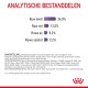 Analytische samenstelling van huisdierenvoer met eiwit 34,0%, vet 12,0%, as 8,2% en vezels 9,2%, met ingrediënten details hieronder vermeld.