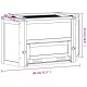 Illustration einer hölzernen Haustierkiste mit beschrifteten Abmessungen: 80 cm (31,5") Breite, 40 cm (15,7") Höhe und 43 cm (16,9") Tiefe.