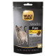 Select Gold Pure cat snacks packaging featuring a light-colored cat, with text indicating chicken flavor, suitable for adult cats.