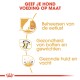 Infographic over op maat gemaakte hondenvoeding met iconen en tekst: 'Eetlust beheersen,' 'Gezondheid botten en gewrichten,' 'Gezonde huid en vacht.'