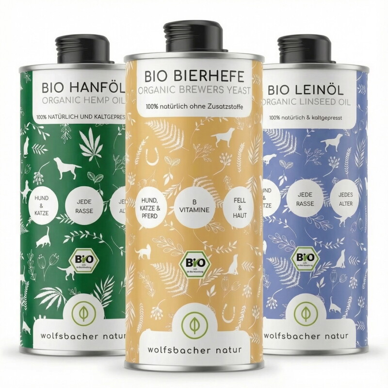 Wolfsbacher Natur Futteröl Set 3 x 1 Liter