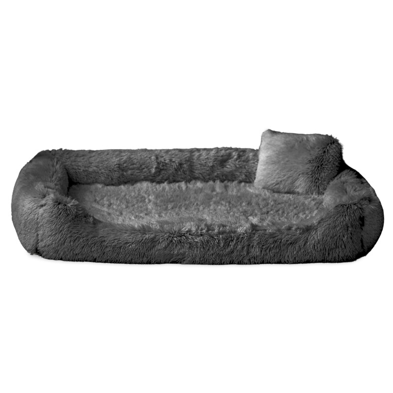 Tierlando ® PEDRO - Orthopädisches Hundebett mit kuscheligem Langflor