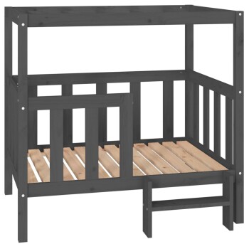 erhöhtes Hundebett aus Kiefernholz grau 83,5 cm, 1 m, 83,5 cm