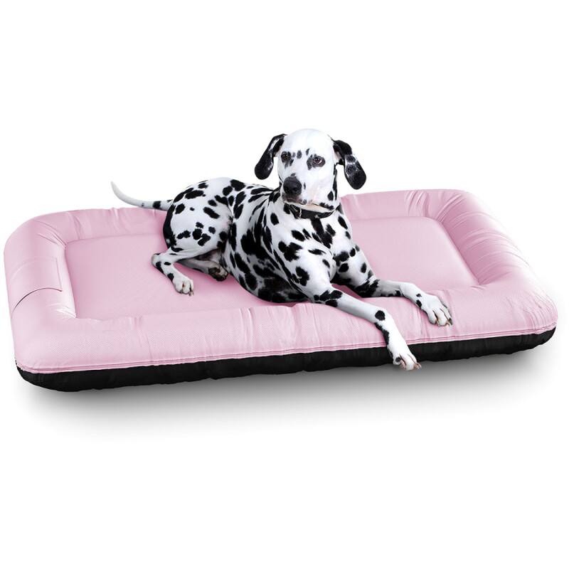 Knuffelwuff Wasserfestes In und Outdoor Hundebett Lucky Color Edition aus Nylongewebe hellrosa XL