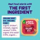 Edgard & Cooper Organic Beef dog food pack with 'THE FIRST INGREDIENT' headline and 'ORGANIC BEEF 51%' label