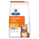 Hill's Prescription Diet Urinary Care c/d Multicare Katzenfutterbeutel mit orange-weißem Design und Katzenbild.