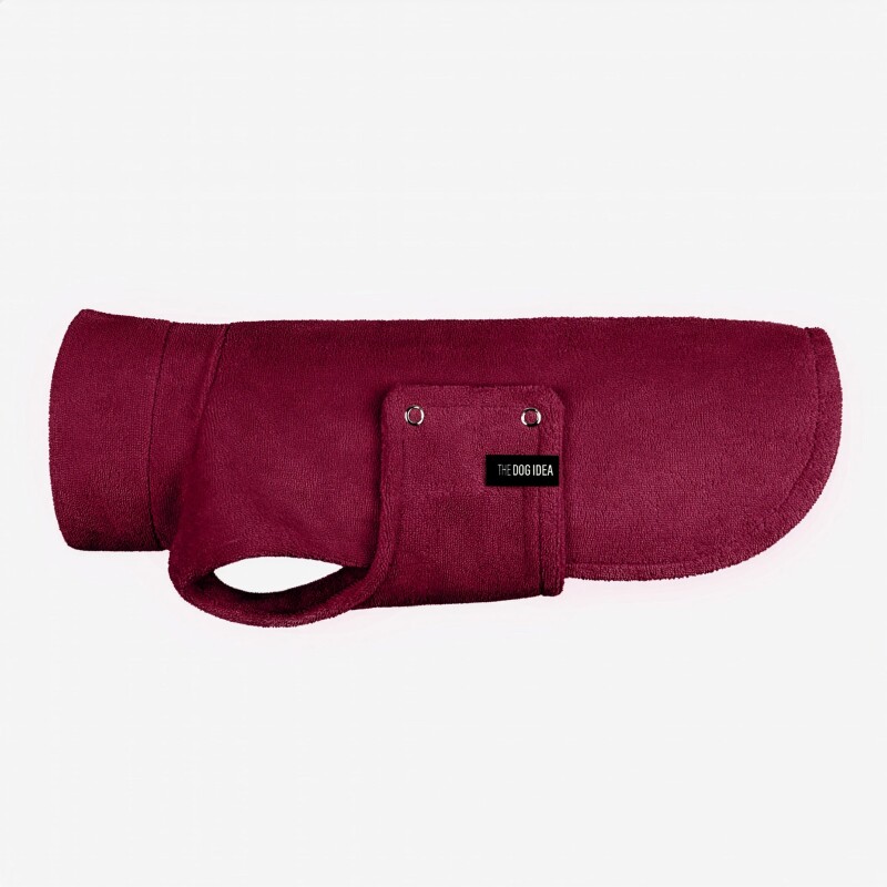 THE DOG IDEA Bademantel Bordeaux XS