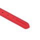 Rotes Lederhalsband für Haustiere mit fünf Löchern zur Anpassung, geprägt mit der Marke "WILLIAM & WALKER."