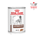 Dosenfutter für Hunde von Royal Canin, beschriftet mit "Gastrointestinal Laib," mit einer Silhouette eines Hundes und einem Logo für veterinärmedizinische Ernährung.