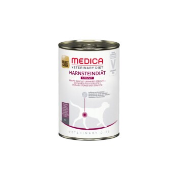 Medica Nassfutter Hund Adult Harnsteindiät, mit Huhn & Rind 6x400 g