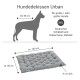 Hundebett "Urban" für große/sehr große Hunde, Maße ca. 100 cm x 80 cm, 9 cm dick, geeignet für Rassen wie Deutscher Schäferhund, Dobermann.