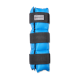 Blau gepolsterter Pferdebeinschutz mit schwarzen Klettverschlüssen, beschriftet mit dem "WALDHAUSEN"-Logo.