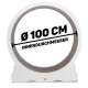 Katzenkratzbaum mit einem kreisförmigen Design, mit einem inneren Durchmesser von 100 cm, mit der Bezeichnung "Ø 100 CM INNENDURCHMESSER" in fettem Text.