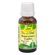 Braune Glas-Tropfflasche mit weißem Verschluss, beschriftet 'cdVet HuostaVet Respirations‑tropfen / Respiration drops' mit Lungen-Icon und '100% NATUR'.