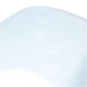 Couvercle de conteneur de nourriture pour animaux blanc avec des empreintes de pattes en relief.