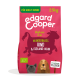 Sac de nourriture pour chiens Edgard Cooper sans gluten de 2,5 kg avec des illustrations de vache et de deux chiens, étiqueté "Wunderbares Rind & Freiland-Huhn."