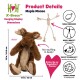 Plüsch Maple Moose Hundespielzeug, 16 Zoll hoch, mit einem Quietscher, ohne Füllung, Seilgerüst und Knisterpapier zum Spielen.