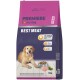 Premiere I love my dog Senior Best Meat dog food bag with 39% poultry, 12kg, showing a dog and food bowl.