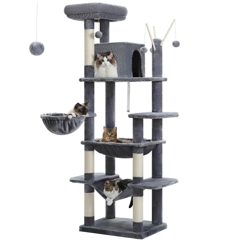 Pawz Road Kratzbaum 175cm große Katzenbaum Sisalstamm
