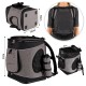 Haustier-Rucksack grau/ schwarz