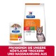 Verpackung der Hill's Prescription Diet mit einer Katze, mit Produkten, die mit "Urinary Stress + Metabolic" und "Vom Tierarzt empfohlen" beschriftet sind.