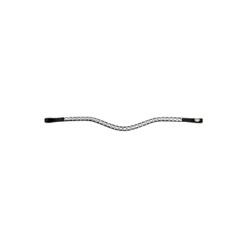Schwarzes Haustierhalsband, verziert mit funkelnden Strasssteinen, mit einem wellenförmigen Design und einer sicheren Befestigungsschlaufe.