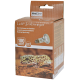 Basking spot lamp packaging featuring a 100 watt E27 bulb, with an image of a leopard gecko on a rock background.