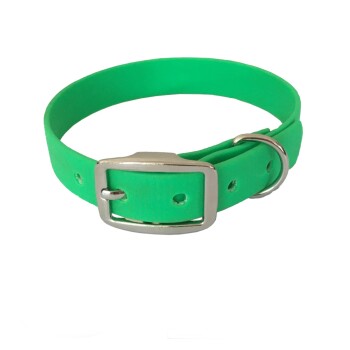 bio-leine 21-30cm HU Biothane Halsband neon grün 24 cm, 33 cm