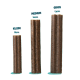 Drei braune geriffelte Hundekauknochen-Sticks auf türkisfarbenem Hintergrund beschriftet mit KLEIN 8 cm, MEDIUM 12 cm, GROß 13 cm.