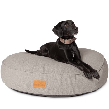 kuscheliges Hundebett mit Memory Foam ⌀100cm dunkelgrau 1 m