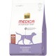 Sac de croquettes Select Gold Medica Veterinary Diet, silhouette de chien violette, texte "SCHONKOST Dietetic Gastrointestinal" et "10 kg" visibles.