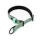 Ein mintgrünes Haustierhalsband mit schwarzer Polsterung und verstellbaren Funktionen, entworfen für Komfort und Stil.