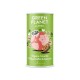 Green Planet von FRED vegane Haustiersnacks-Dose mit Süßkartoffel- und Bananengeschmack, mit einem bunten Design und dem Label "VEGAN".