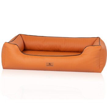 orthopädisches Hundebett aus Kunstleder Lovelock terracotta XXL