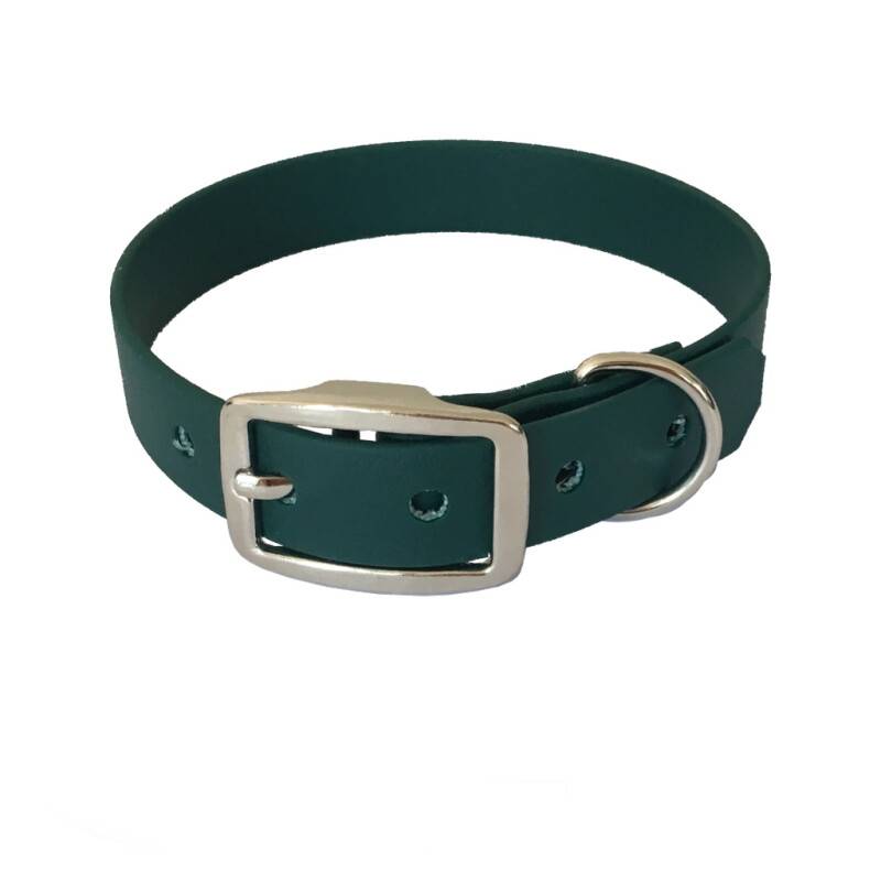 bio-leine 21-30cm HU Biothane Halsband dunkelgrün 24 cm, 33 cm